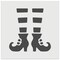 Witch Shoes Striped Stockings Halloween Wall Cookie DIY Craft Reusable Stencil